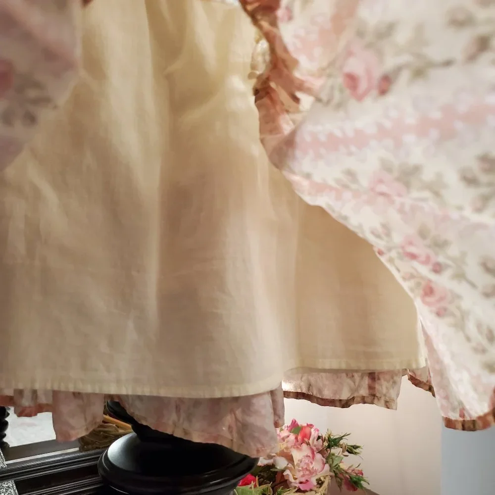 LoveShackFancy Set Piccolo Skirt & Morrison Top Frosted Petal Stripe Small - Picture 16 of 16